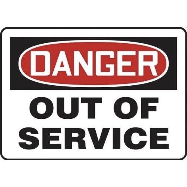 Accuform OSHA DANGER SAFETY SIGN OUT OF MEQT003VP MEQT003VP - main